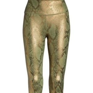 IVL COLLECTIVE Women's Snake Print Active Legging Oil Green Size 2